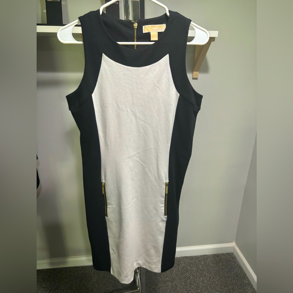 Michael Kors Black and White Dress Medium